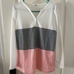 Zeagoo White Textured Knit Top